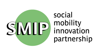 Social mobility innovation partnership logo - green circle with SMIP inside and words spelled out next to it